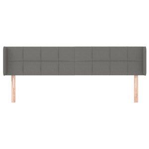 Kopfteil mit Ohren Dunkelgrau 163x16x78/88 cm Stoff