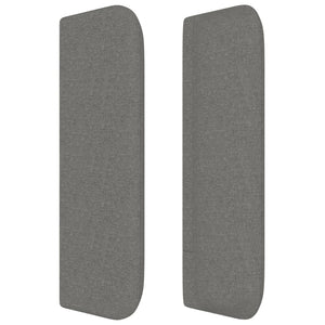 Kopfteil mit Ohren Dunkelgrau 163x16x78/88 cm Stoff