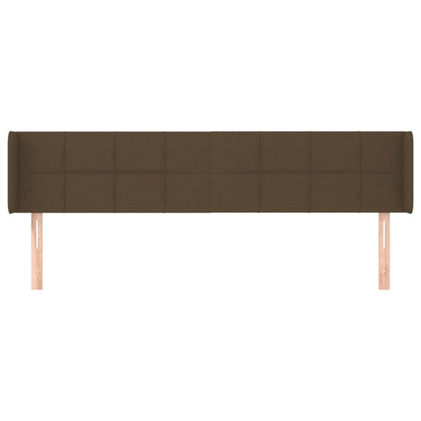 Kopfteil mit Ohren Dunkelbraun 163x16x78/88 cm Stoff