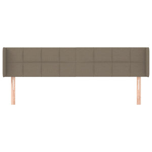 Kopfteil mit Ohren Taupe 163x16x78/88 cm Stoff