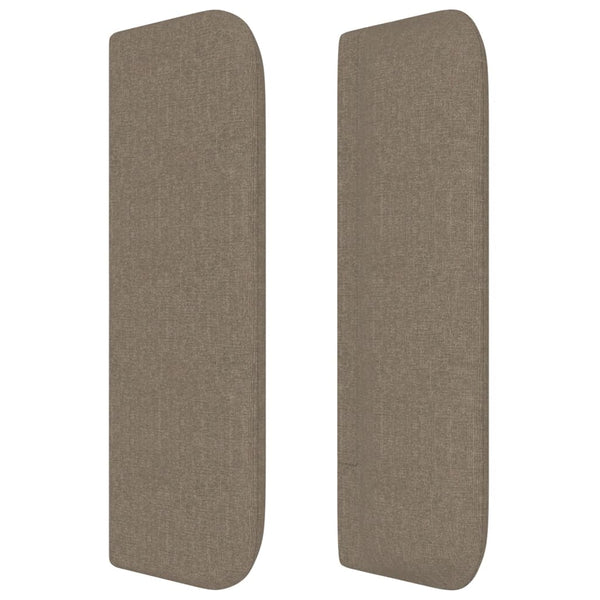 Kopfteil mit Ohren Taupe 163x16x78/88 cm Stoff
