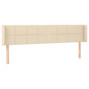 Kopfteil mit Ohren Creme 163x16x78/88 cm Stoff