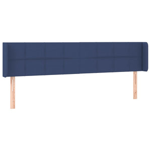 Kopfteil mit Ohren Blau 163x16x78/88 cm Stoff