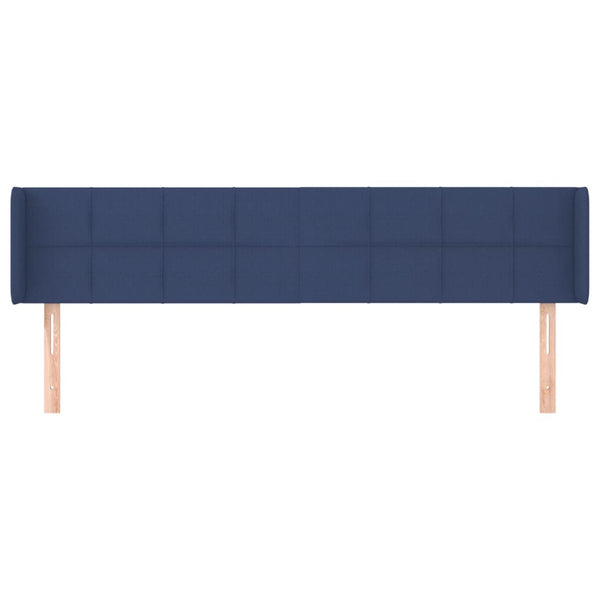Kopfteil mit Ohren Blau 163x16x78/88 cm Stoff