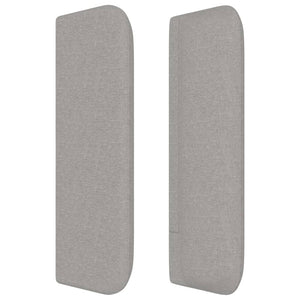 vidaXL Tête de lit à oreilles Gris clair 183x16x78/88 cm Tissu