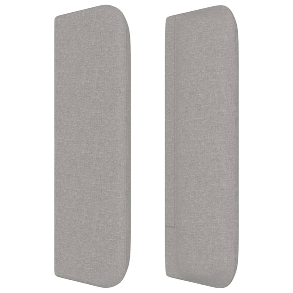 vidaXL Tête de lit à oreilles Gris clair 183x16x78/88 cm Tissu