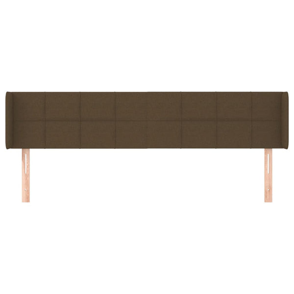 Kopfteil mit Ohren Dunkelbraun 183x16x78/88 cm Stoff