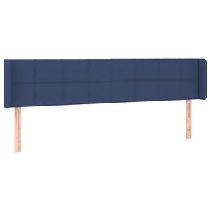 Kopfteil mit Ohren Blau 183x16x78/88 cm Stoff