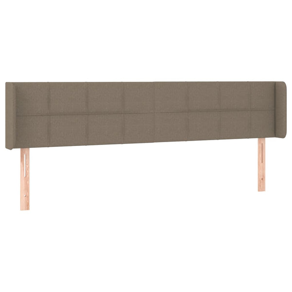 Kopfteil mit Ohren Taupe 203x16x78/88 cm Stoff
