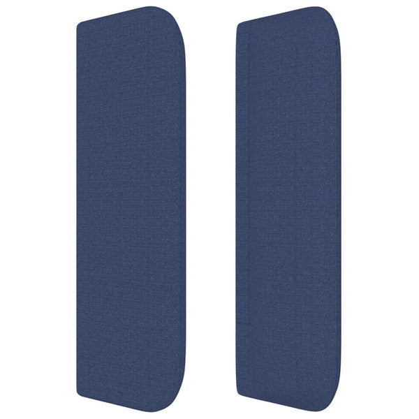 Kopfteil mit Ohren Blau 203x16x78/88 cm Stoff