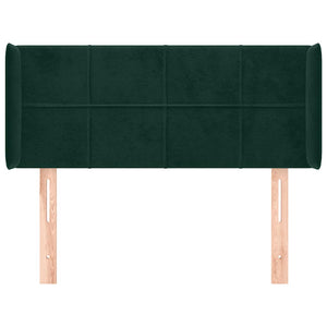 Kopfteil mit Ohren Dunkelgrün 83x16x78/88 cm Samt