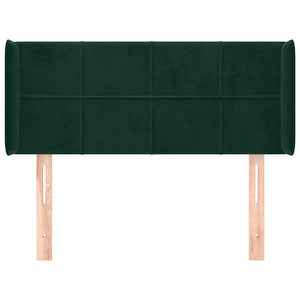 Kopfteil mit Ohren Dunkelgrün 93x16x78/88 cm Samt