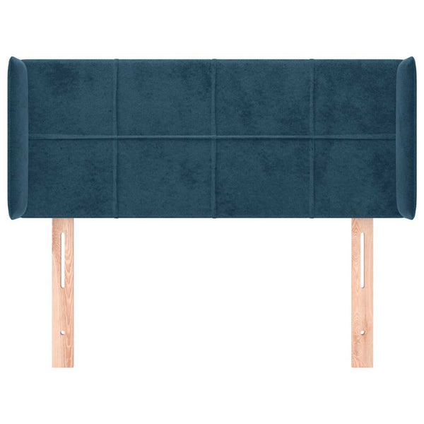 Kopfteil mit Ohren Dunkelblau 93x16x78/88 cm Samt