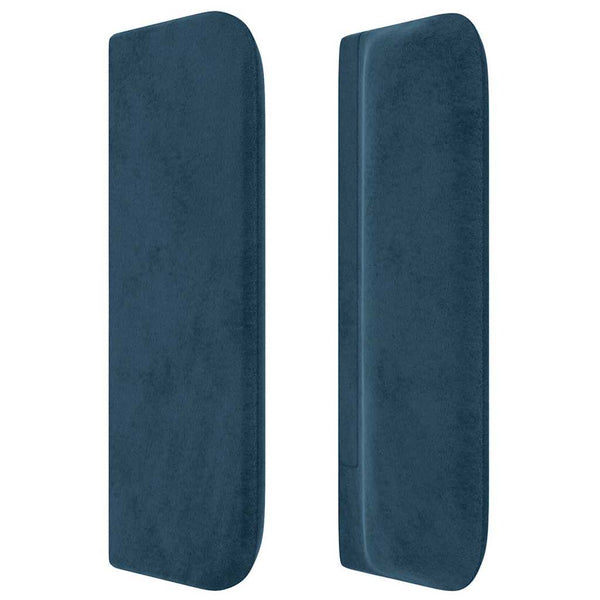Kopfteil mit Ohren Dunkelblau 93x16x78/88 cm Samt