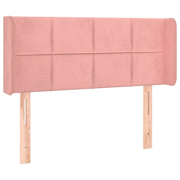 Kopfteil mit Ohren Rosa 93x16x78/88 cm Samt