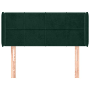 Kopfteil mit Ohren Dunkelgrün 103x16x78/88 cm Samt
