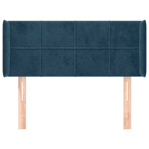 Kopfteil mit Ohren Dunkelblau 103x16x78/88 cm Samt
