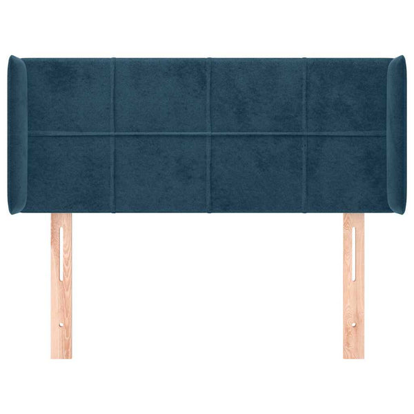 Kopfteil mit Ohren Dunkelblau 103x16x78/88 cm Samt