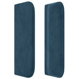 Kopfteil mit Ohren Dunkelblau 103x16x78/88 cm Samt