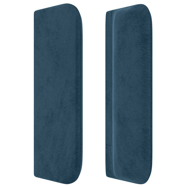 Kopfteil mit Ohren Dunkelblau 103x16x78/88 cm Samt