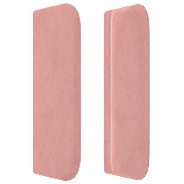 Kopfteil mit Ohren Rosa 147x16x78/88 cm Samt