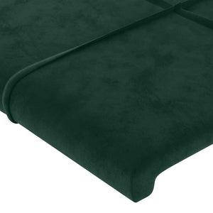 Kopfteil mit Ohren Dunkelgrün 163x16x78/88 cm Samt