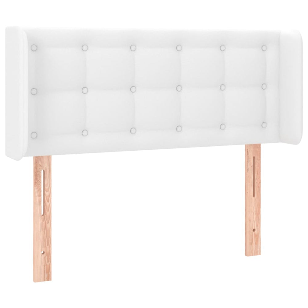 vidaXL Tête de lit à oreilles Blanc 83x16x78/88 cm Similicuir