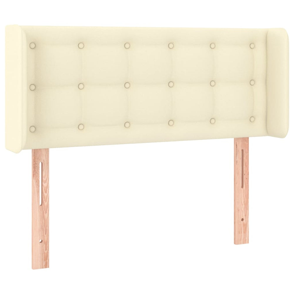 vidaXL Tête de lit à oreilles Crème 83x16x78/88 cm Similicuir
