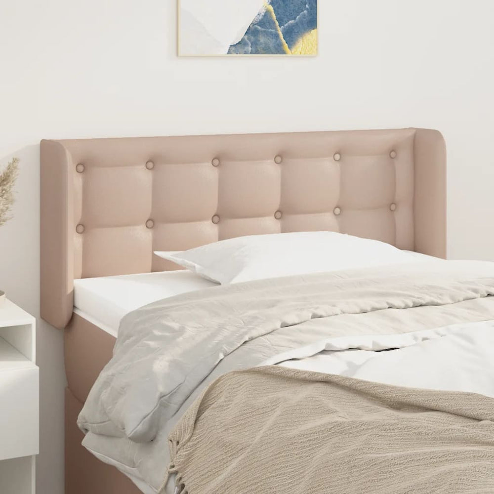 vidaXL Tête de lit à oreilles marron cappuccino 83x16x78/88 cm similicuir