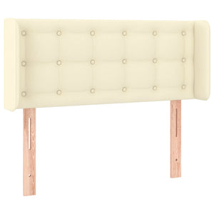 Kopfteil mit Ohren Creme 93x16x78/88 cm Kunstleder