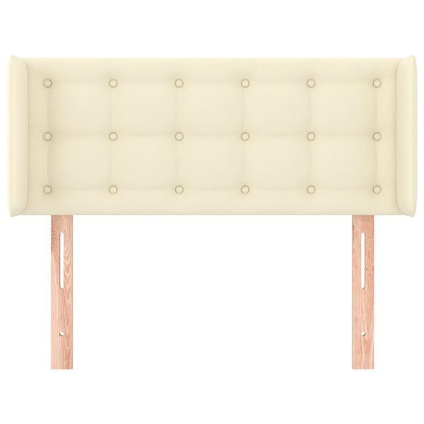 Kopfteil mit Ohren Creme 103x16x78/88 cm Kunstleder