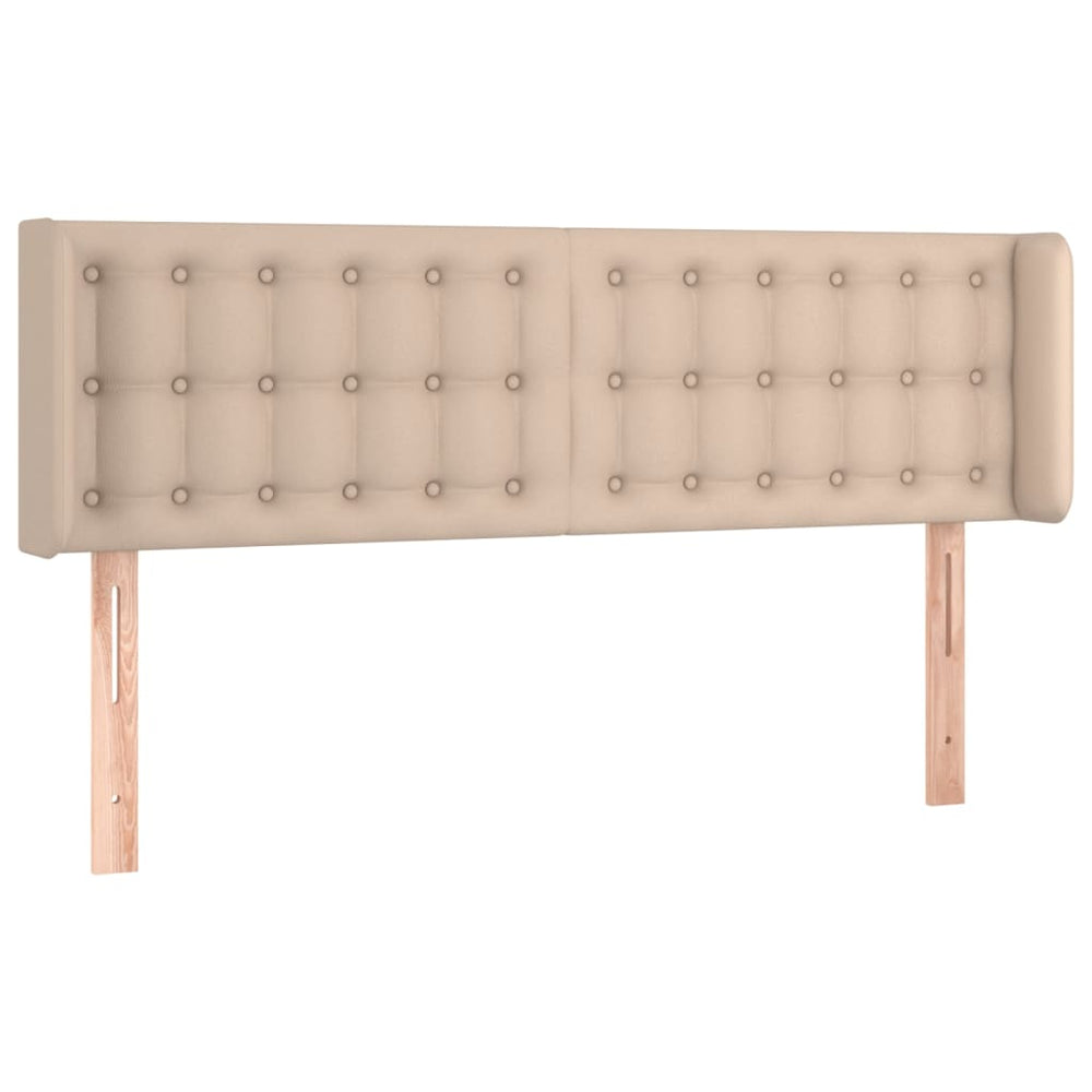 vidaXL Tête de lit à oreilles marron cappuccino 147x16x78/88 cm similicuir