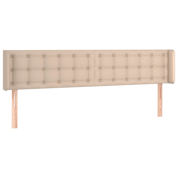 vidaXL Tête de lit à oreilles marron cappuccino 163x16x78/88 cm similicuir