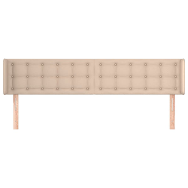 vidaXL Tête de lit à oreilles marron cappuccino 163x16x78/88 cm similicuir