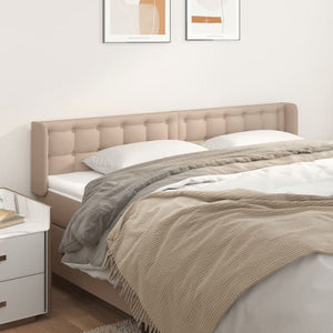 vidaXL Tête de lit à oreilles marron cappuccino 163x16x78/88 cm similicuir