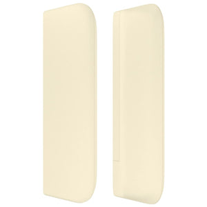 Kopfteil mit Ohren Creme 183x16x78/88 cm Kunstleder