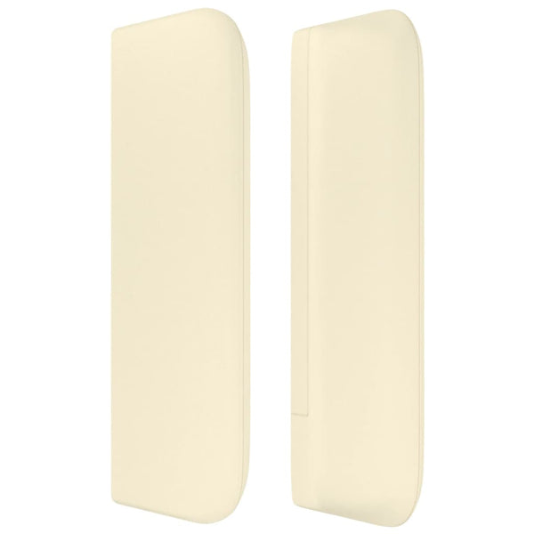 Kopfteil mit Ohren Creme 183x16x78/88 cm Kunstleder