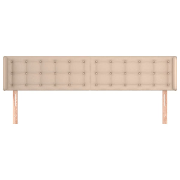 vidaXL Tête de lit à oreilles Cappuccino 183x16x78/88 cm Similicuir