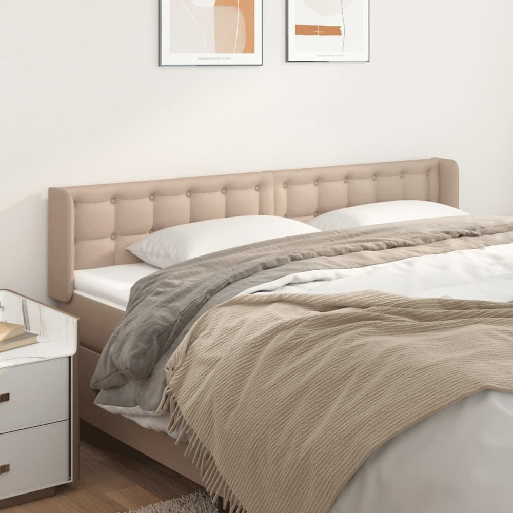 vidaXL Tête de lit à oreilles Cappuccino 183x16x78/88 cm Similicuir