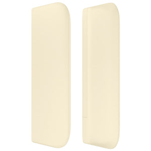 Kopfteil mit Ohren Creme 203x16x78/88 cm Kunstleder
