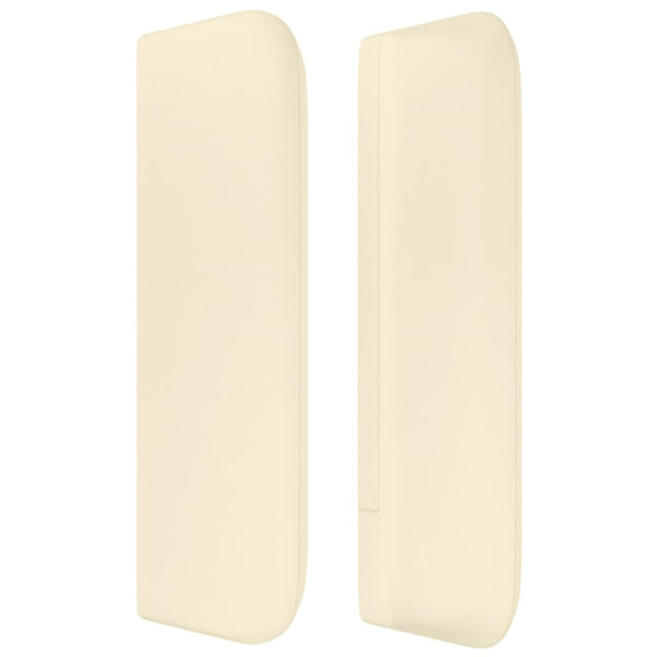 Kopfteil mit Ohren Creme 203x16x78/88 cm Kunstleder