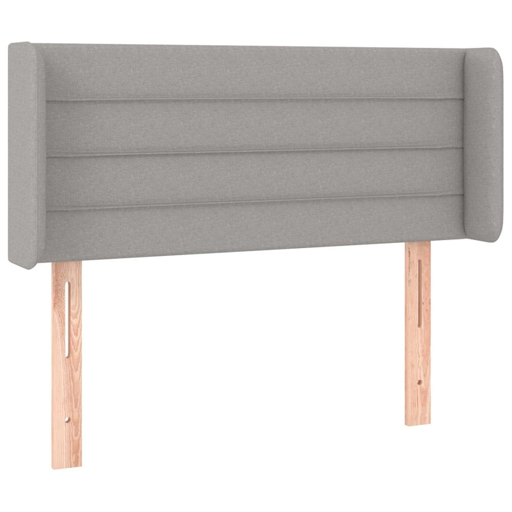 vidaXL Tête de lit à oreilles gris clair 83x16x78/88 cm Tissu