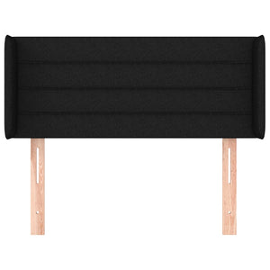 Kopfteil mit Ohren Schwarz 83x16x78/88 cm Stoff