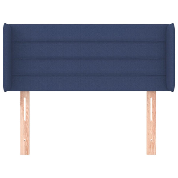 Kopfteil mit Ohren Blau 83x16x78/88 cm Stoff
