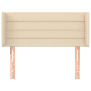 Kopfteil mit Ohren Creme 93x16x78/88 cm Stoff