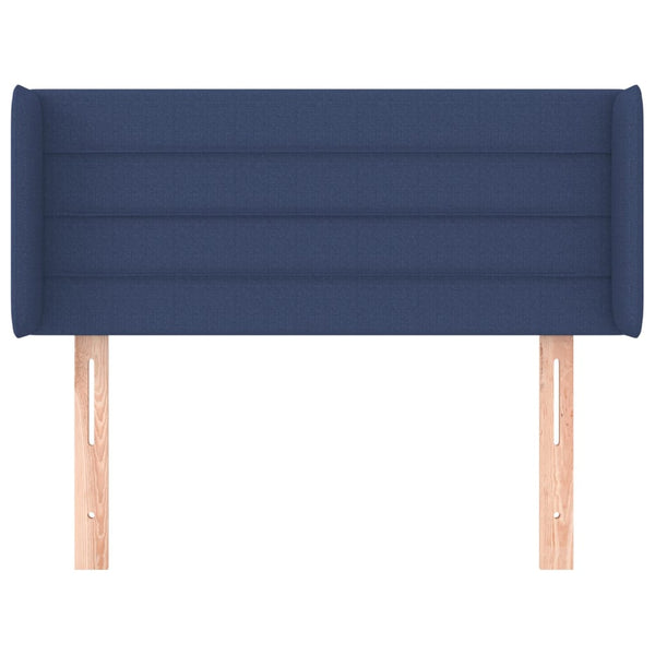 Kopfteil mit Ohren Blau 93x16x78/88 cm Stoff