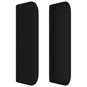 Kopfteil mit Ohren Schwarz 103x16x78/88 cm Stoff