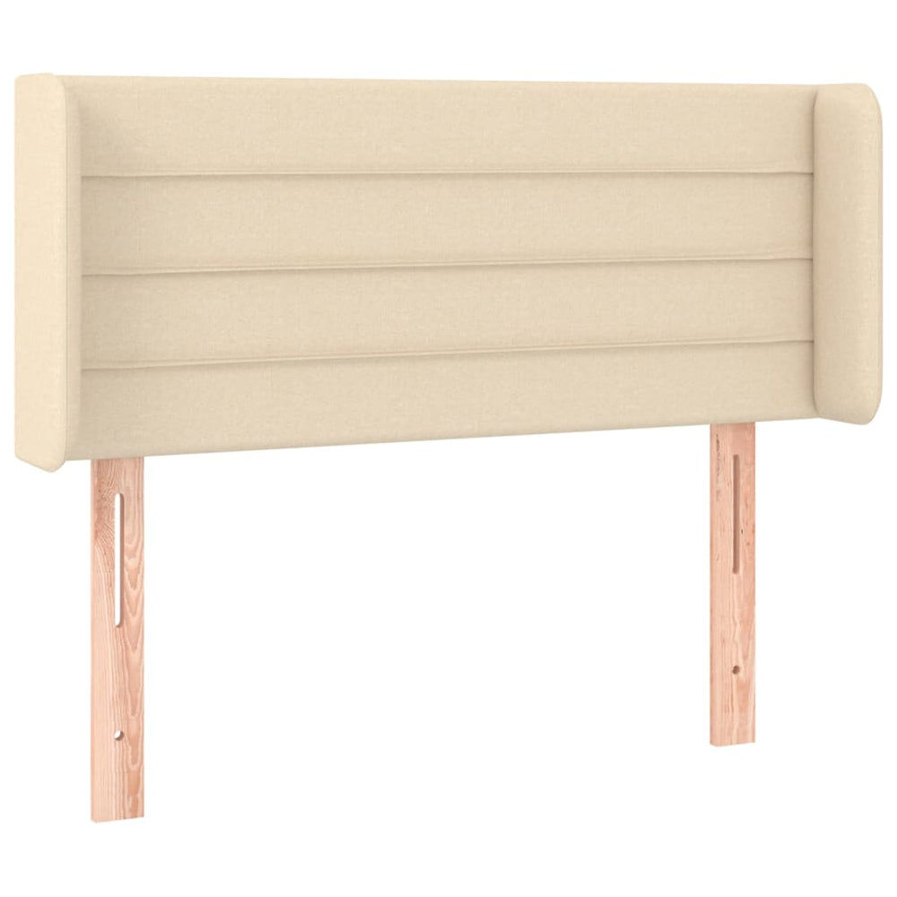 vidaXL Tête de lit avec oreilles crème 103x16x78/88 cm Tissu