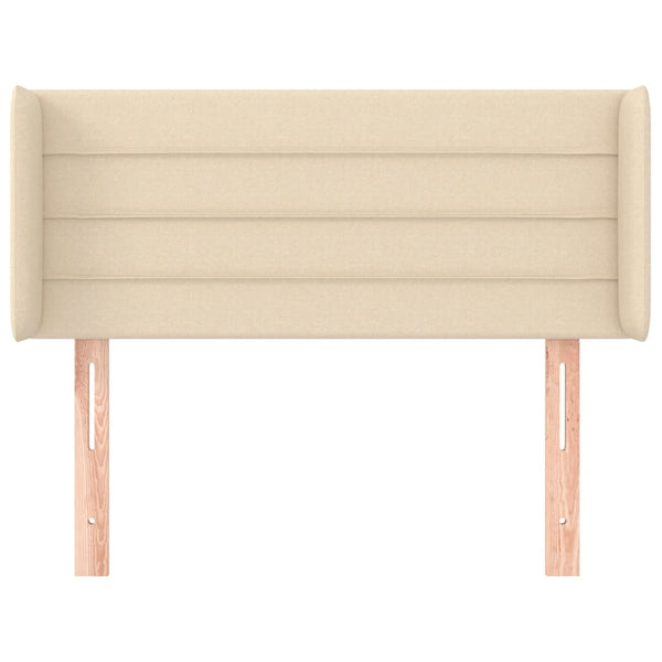 Kopfteil mit Ohren Creme 103x16x78/88 cm Stoff