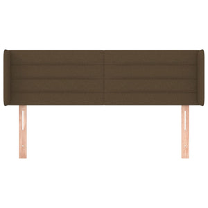 Kopfteil mit Ohren Dunkelbraun 147x16x78/88 cm Stoff